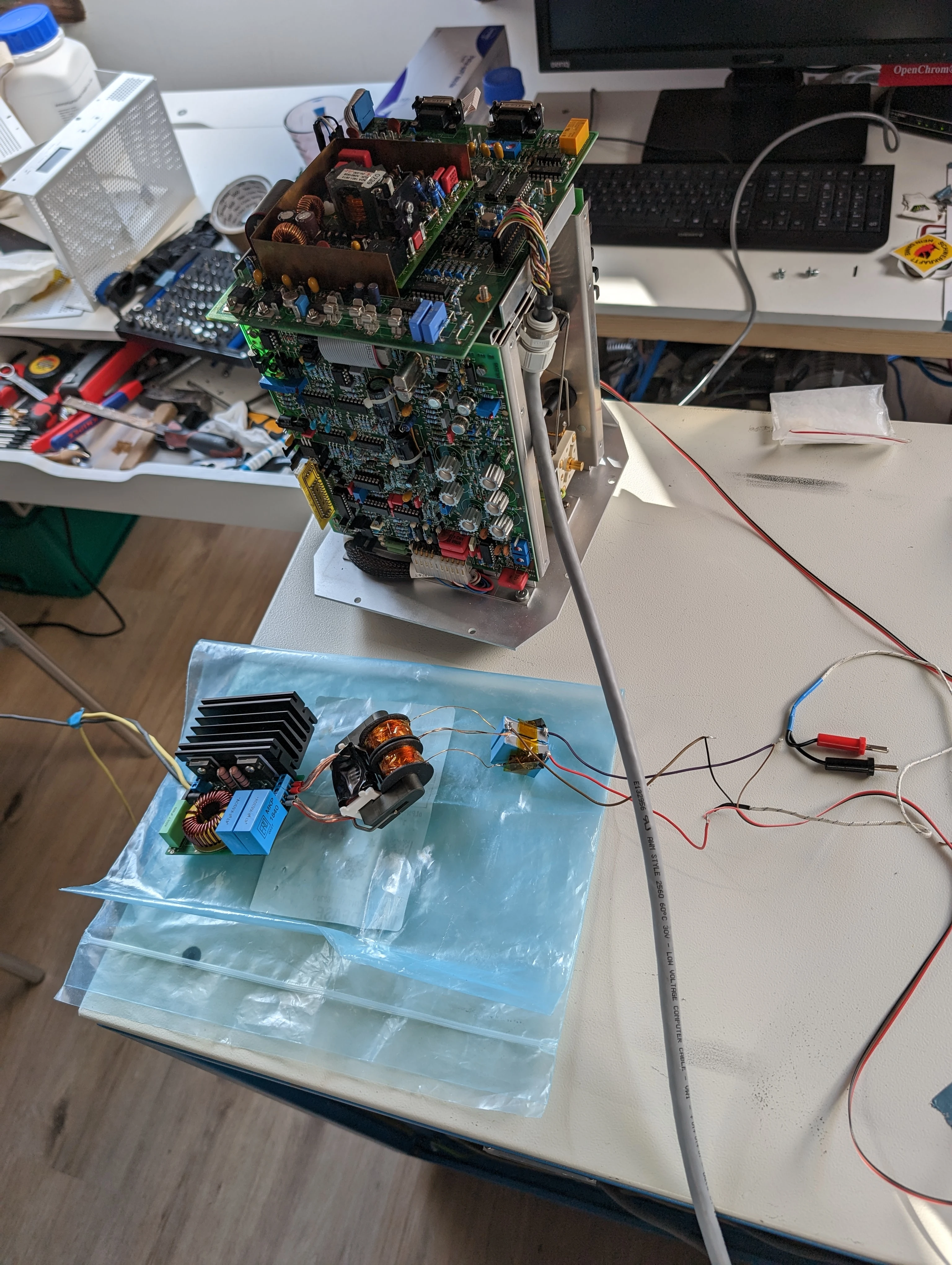 A picture of the first test